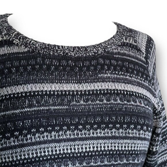 Kuhl Womens Alessandra Sweater Dress Sz Medium Gray Stripe Wool Alpaca Cotton - Picture 8 of 11